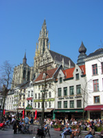 Groene Plaats and Our Lady's Cathedral, Antwerp