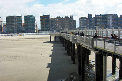 Beach at Blankenberg from the Belgium Pier