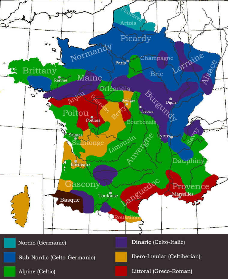 Genetic make-up of France