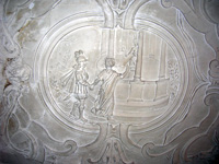 Moulded ceiling, castle of Horst