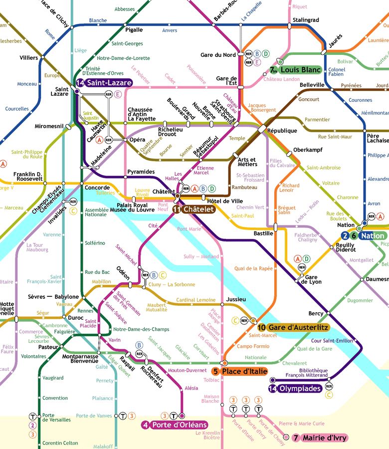 Paris Metro Map France Travel Guide Eupedia