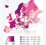 Percentage of babies born to unmarried parents by European country.jpg