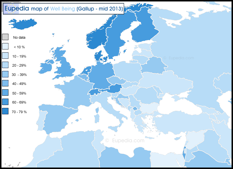 Map of Social Progress by country in Europe