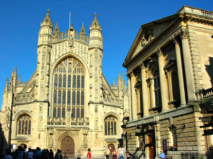 Cathedral & Roman Baths, Bath (� Eupedia.com)