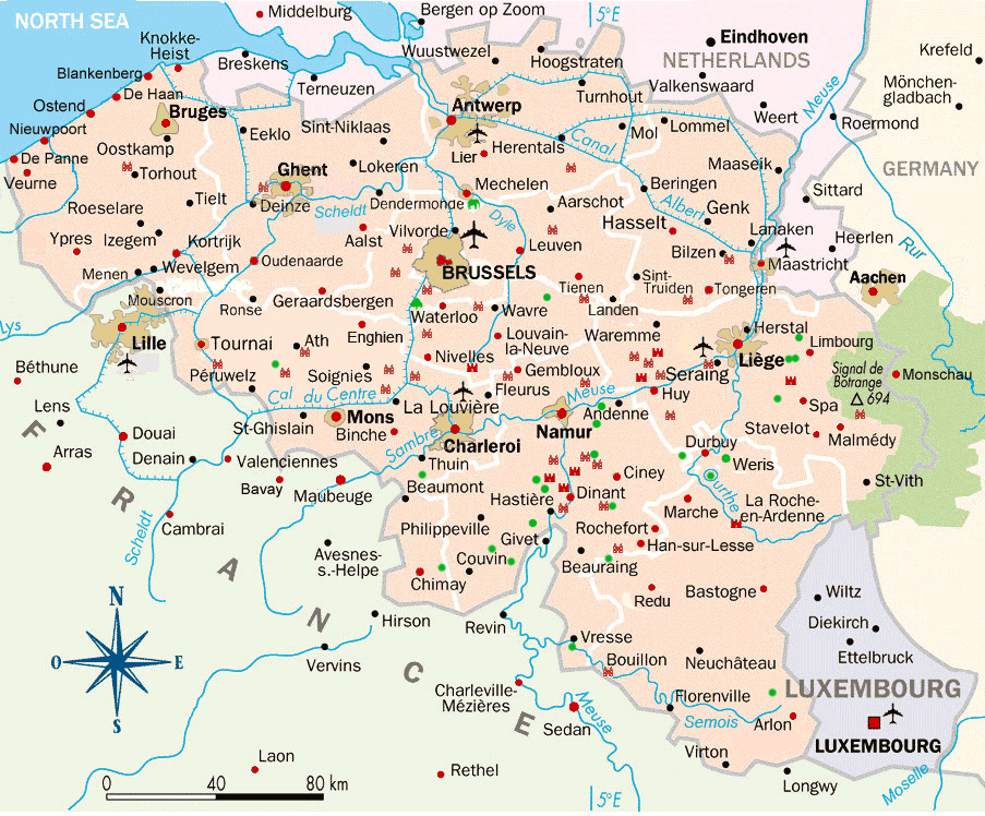 Carte Touristique De Belgique Guide De Belgique Eupedia