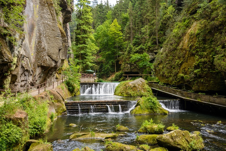 Waterfalls in the Kamenice Gorge, Bohemian Switzerland National Park (© Maksershov | Dreamstime.com)