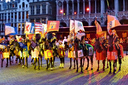 Ommegang Festival on the Grand Place, Brussels (&copy; Eupedia.com)