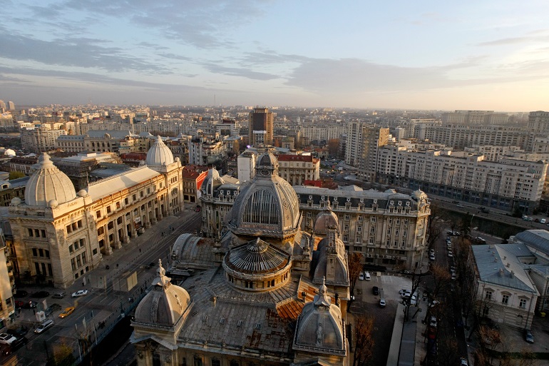Aerial view of Calea Victoriei and CEC Palace in Bucharest (© Viorel Dudau | Dreamstime.com) Aerial view of Calea Victoriei and CEC Palace in Bucharest (© Viorel Dudau | Dreamstime.com)