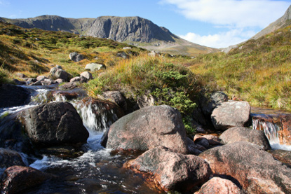 Stream below Loch Etchachan in the Cairngorm mountains of Scotland (&copy; irishbase - iStockphoto.com)