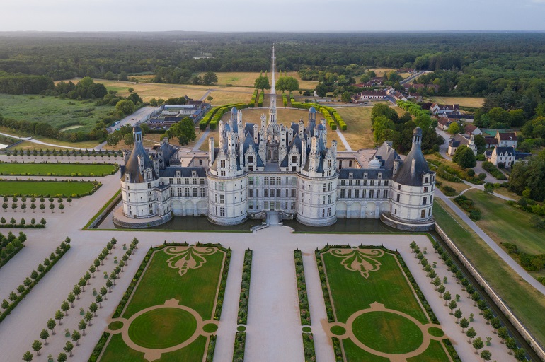 Aerial view of the Château de Chambord (© Listen900701 | Dreamstime.com)