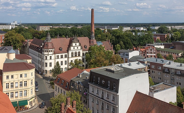 View from Oberkirche St. Nikolai, Cottbus (photo by Stefan Fussan - CC BY-SA 3.0)