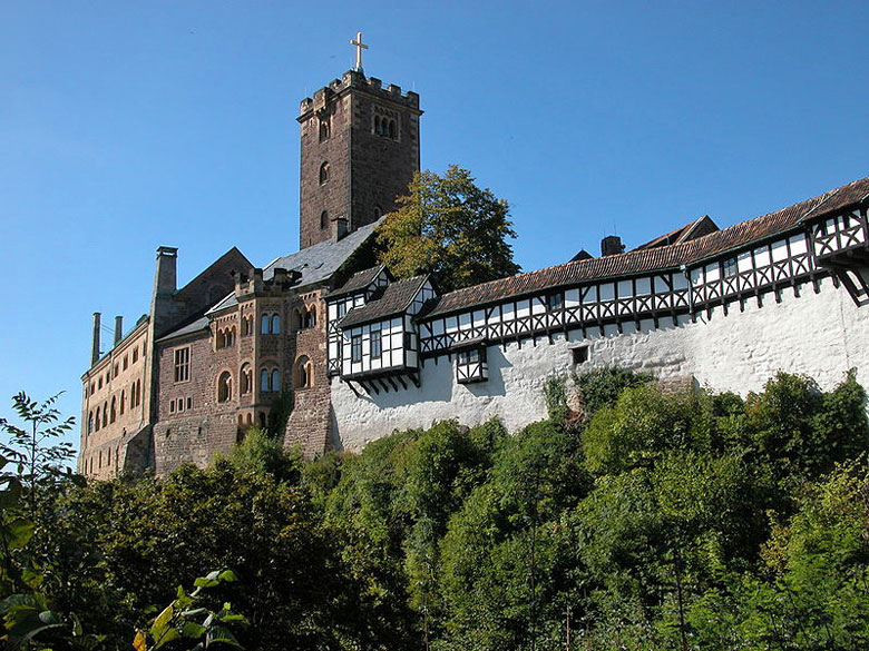 Wartburg Castle, Eisenach (photo by Robert Scarth - CC BY-SA 2.0)