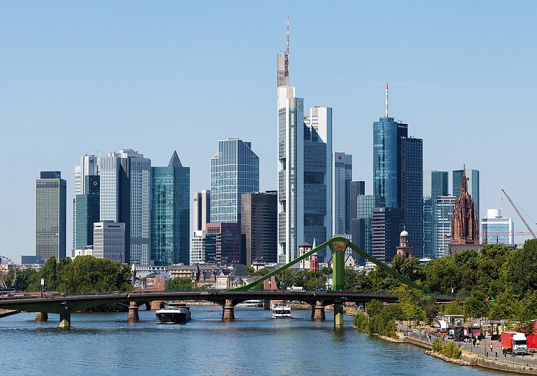 Mainhattan Frankfurt's Financial District (photo by Christian Wolf - CC BY-SA 3.0 de)