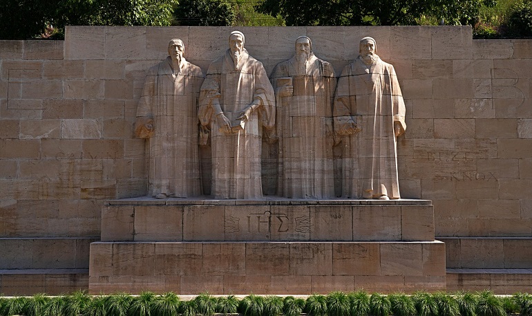 The Reformation Wall, Geneva (photo by Yves from Pixabay)