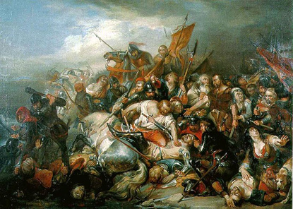 Battle of the Golden Spurs on 11th July 1302 near Kortrijk