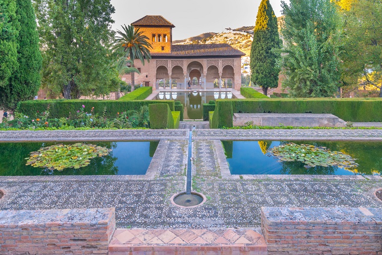 Gardens of the Partal Palace, Alhambra, Granada, Spain (© Peter Apers | Dreamstime.com)