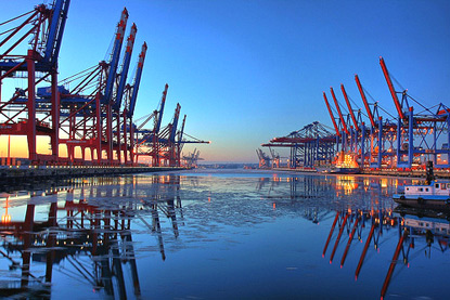 CTB-CTW Container Terminal Burchardkai, Port of Hamburg-Waltershof (photo by Sebastian from Germany - CC BY 2.0.)
