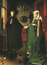 Portrait of Giovanni Arnolfini and his Wife
(1434), by Jan van Eyck
