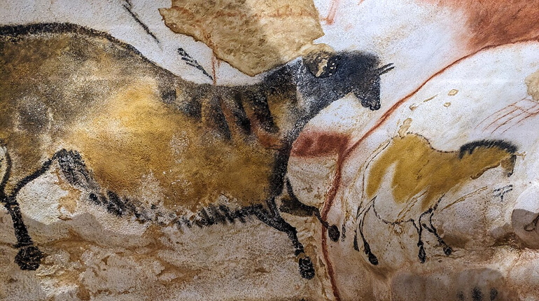 Paleolithic paintings in the Laccaux Cave