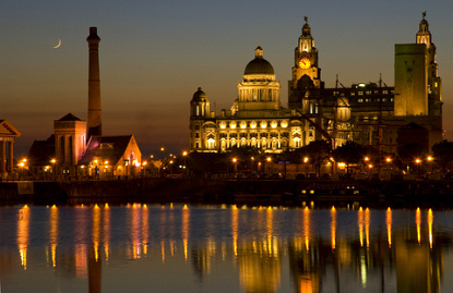 The Three Graces at dusk, Liverpool (&copy; Glenn Beanland | Dreamstime.com)