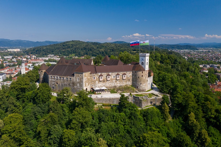 Aerial view of Ljubljana Castle (© Mindaugas Dulinskas | Dreamstime.com)