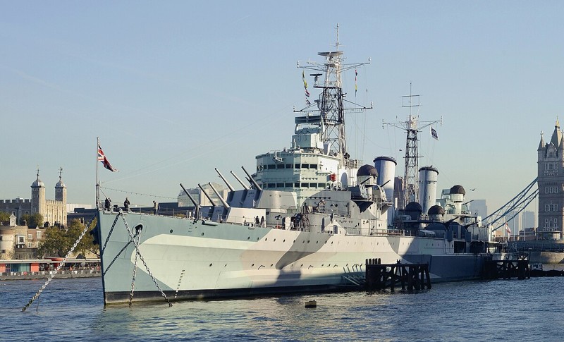 HMS Belfast, London (photo by Alvesgaspar  - CC BY-SA 3.0)