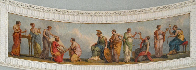 Wall painting in the Library of Kenwood House, London (photo by AndyScott - CC BY-SA 4.0)
