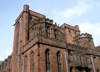 John Rylands Library in Deansgate, Manchester  (photo by Clem Rutter - Creative Commons license)