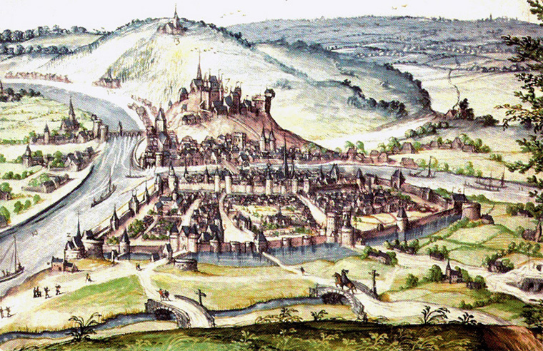 View of Namur around 1600 View of Namur around 1600