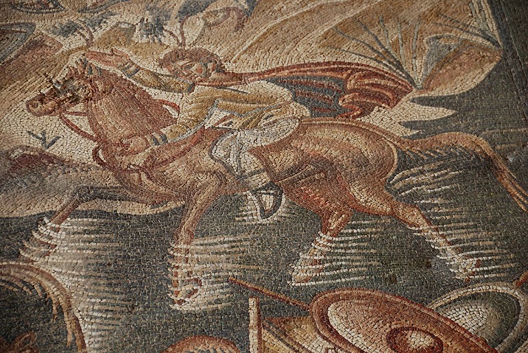Roman mosaics at the Villa Romana del Tellaro near Noto (photo by giomodica - CC BY 3.0)