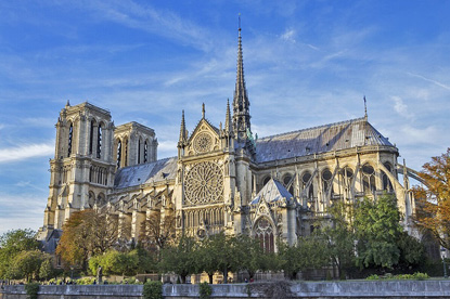 South façade of the Cathedral of Notre Dame de Paris