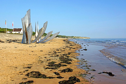 Omaha Beach, Normandy, France (photo by Dennis G. Jarvis - CC BY-SA 2.0)