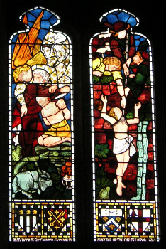 Stained glass window, Peterborough Cathedral