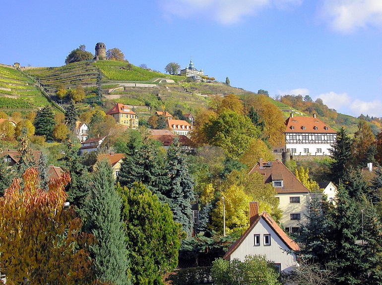 Spitzhaus Steps and Golden Staircase in the vineyards of Radebeul (photo by Jörg Blobelt - CC BY-SA 4.0)