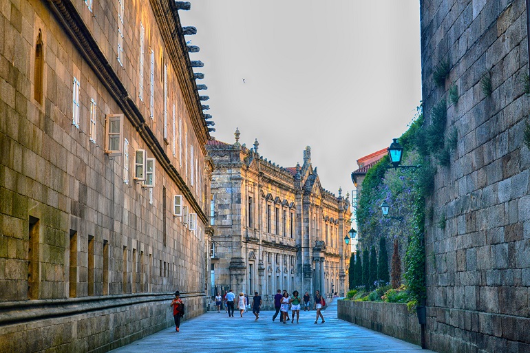 Pazo de Raxoi viewed from a side street, Santiago de Compostela (© Alena Zharava | Dreamstime.com)