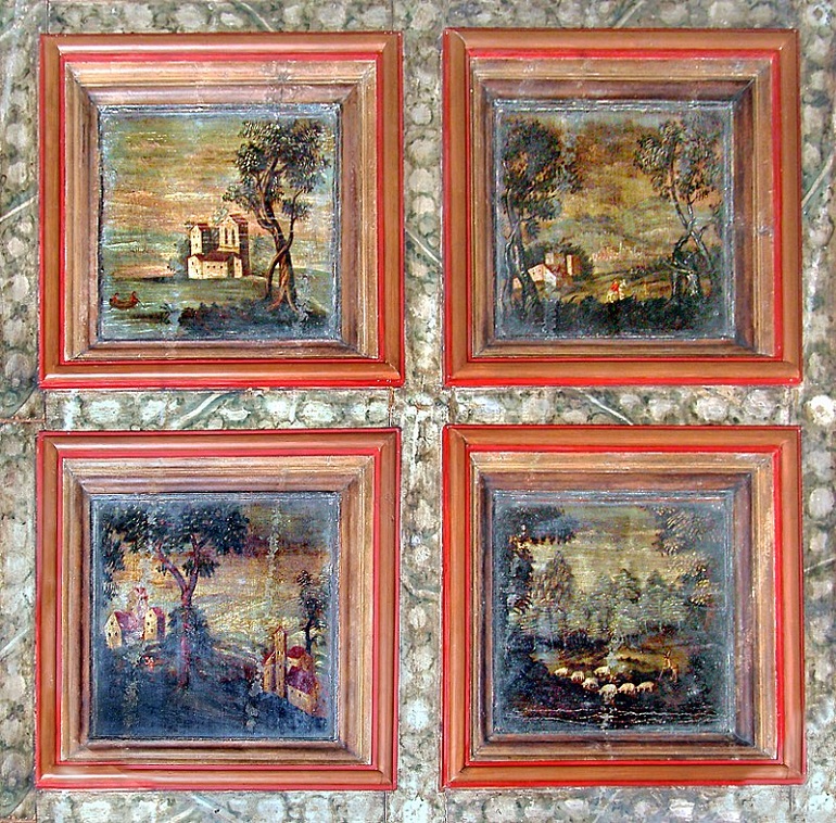 Room on the first floor with a painted Renaissance ceiling, Scharfenstein Castle (photo by Jörg Blobelt - CC BY-SA 4.0)