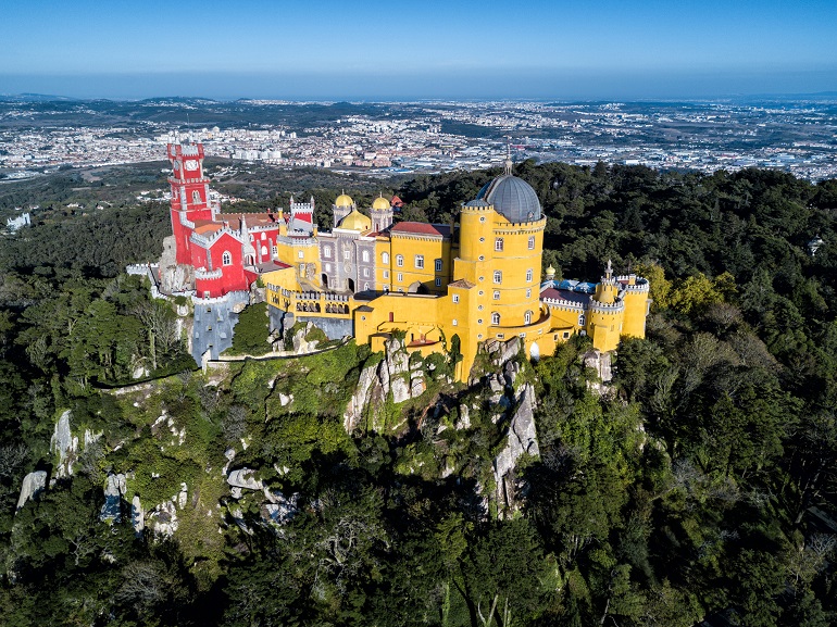 Aerial view of Pena National Palace in Sintra (© Nicholas Courtney | Dreamstime.com)