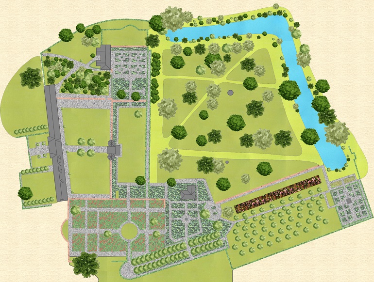 Map of Sissinghurst Castle Garden (photo by Kim Hansen - CC BY SA 3.0)
