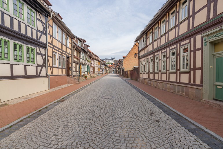 Half-timbered houses in Niedergasse, Stolberg (photo by PantheraLeo1359531 - CC BY-SA 4.0)