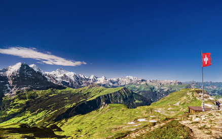 Vue des monts Eiger, Monch et Jungfrau, Suisse (© Ben Burger - Fotolia.com)