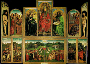 Adoration of the Mystic Lamb (1432), by Jan van Eyck