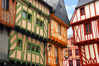 Colourful half-timbered houses on Place Henri IV, Vannes (&copy; Elenathewise - Fotolia.com)
