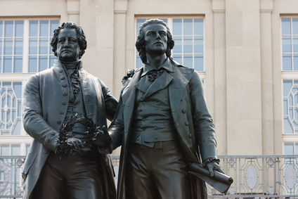 Statues of Goethe and Schiller, Weimar (&copy; Volker Z - Fotolia.com)