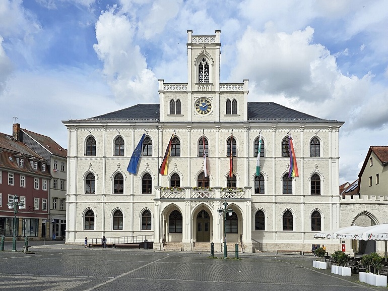 Town Hall, Weimar (photo by Rigorius - CC BY-SA 4.0)