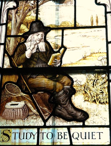 Stained glass window representing the writer Izaac Walton, Winchester Cathedral (photo by Josep Renalias - CC BY 2.0)