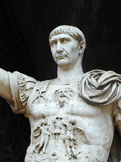 Statue of Emperor Trajan in Xanten (photo by Saperaud - CC BY-SA 3.0 Unported license)