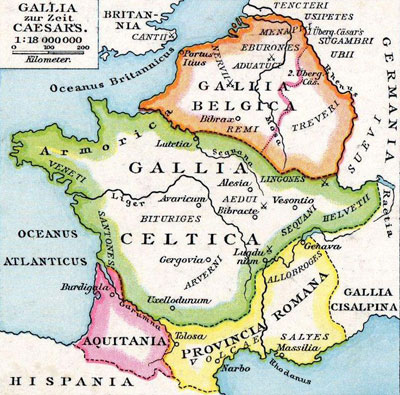 Map of Iron Age Gaul