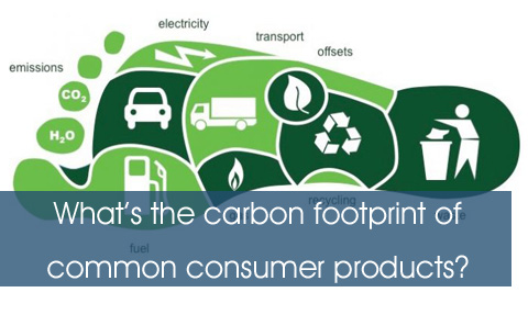 Carbon footprint of common consumer products