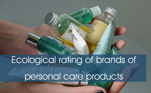 Ecological rating of hand soaps, body washes, shampoos and toothpastes