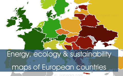 Energy, ecology & sustainability maps of European countries